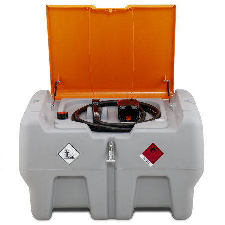 Depósito de gasoil 440 litros con bomba eléctrica CENTRI SP 12 V y tapa DT-Mobil Easy CEMO para sistema batería AP STILH